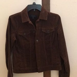 Talbots petite small brown corduroy  jean jacket